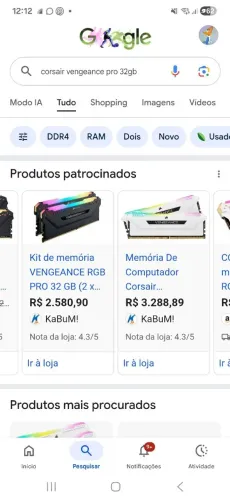 memória ram 32gb