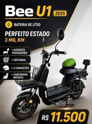 Bicicleta elétrica - Bee U1 - Lítio - Excelente estado