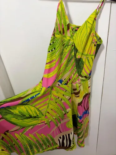 Vestido em seda Farm