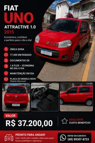 Fiat Uno Attractive 1.0 EVO Fire Flex 8V 5P 2015