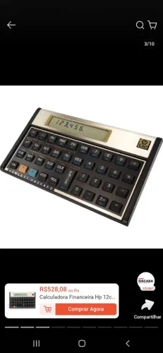 Calculadora hp 12 c Gold