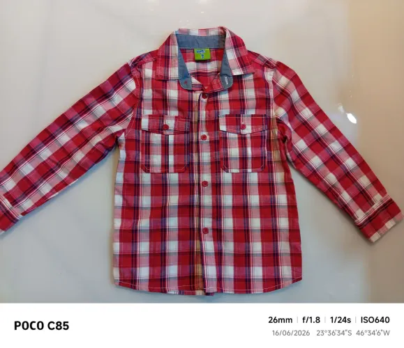Camisa xadrez tamanho 3 pool kids