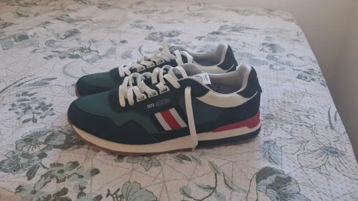 Tênis Pepe Jeans London Original Verde e Vermelho - Tam 41-42