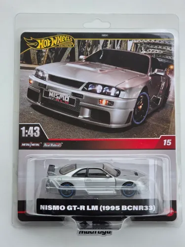 Hot Wheels Premium 1/43 Nismo GTR LM 6TT - Nissan Skyline R33 Prata Japones JDM