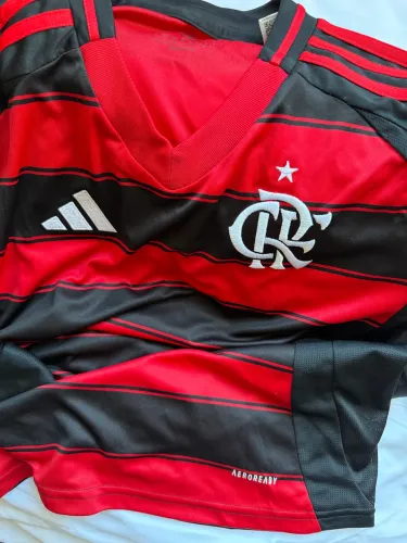Camisa Flamengo 25/26 s/n Torcedor Adidas Feminina - Preto