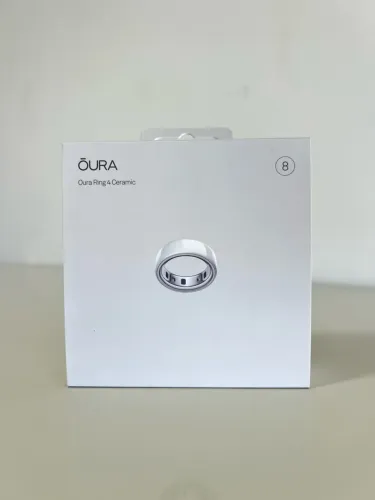 OURA RING 4 CERAMIC BRANCO LACRADO TAM. 8