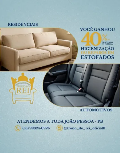 HIGIENIZAÇÃO E LIMPEZA DE ESTOFADOS A PARTIR DE 70,00