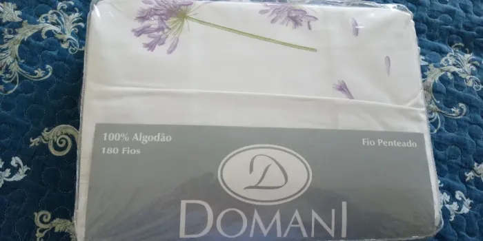 Jogo de cama solteiro king, 3 peças, 100% algodão, 180 fios, delicada estampa floral lilá