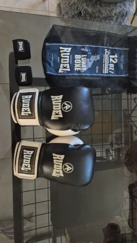 Kit Luva de box Rudel 12oz/premium e bandagem