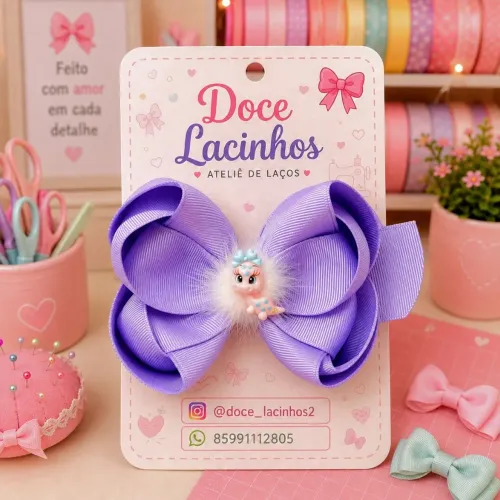 Laço, tiara e Xuxinha infantil 