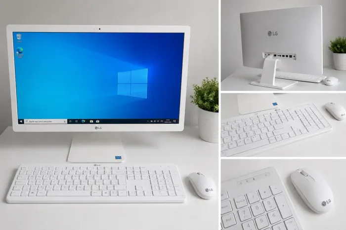 Computador LG All in One Branco + Teclado e Mouse Originais - Excelente Estado