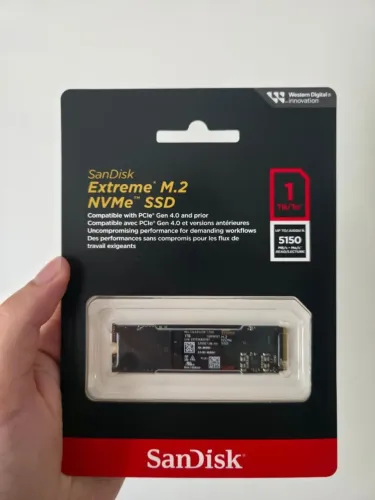 SSD SanDisk Extreme, 1TB, M.2 PCle, NVMe, Leitura 5150 e Gravação 4900