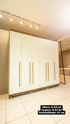 Guarda roupa casal 6 pt 100% MDF