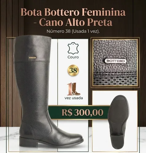 Bota em couro