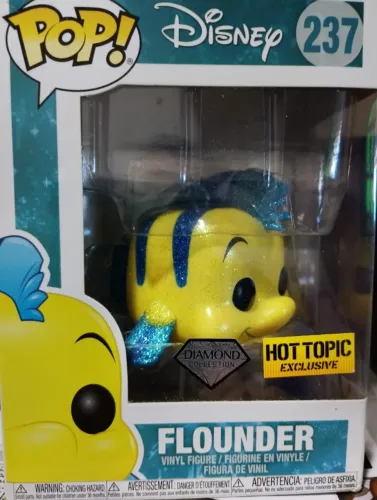 Funko pop! Disney A Pequena Sereia Flounder linguado Exclusivo Diamond - #237