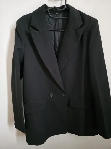 Blazer preto e marrom