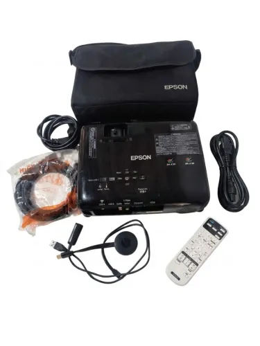 Projetor Epson PowerLite S18+ Completo + Lâmpada Reserva + Wecast Smart + Bolsa
