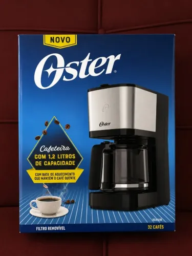 Cafeteira Oster Inox 1,2L 110V Preto Inox 750W