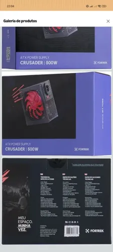Fonte gamer ATX 500w
