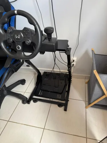 Volante Gamer Multilaser Warrior Artaxes C/ Pedais E Suporte