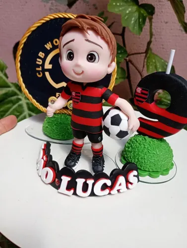 Topo de Bolo futebol em Biscuit.