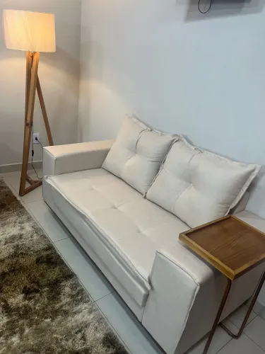 Sofá Living Caparão 1,60m de Largura Linho Entrega Rápida