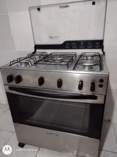 Fogão 5 bocas frente Inox Pronto para Uso