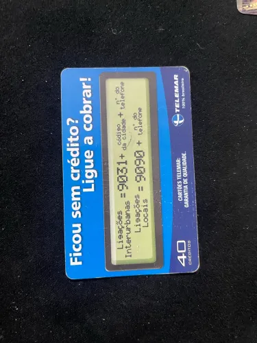Cartão telefônico raro