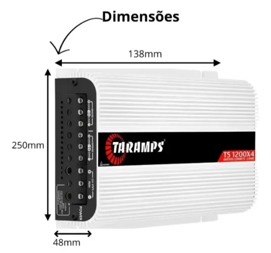 Modulo Taramps TS 1200 x 4 4 canais