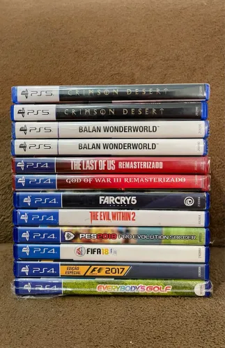 JOGOS PS4 e PS5, NOVOS E SEMINOVOS.