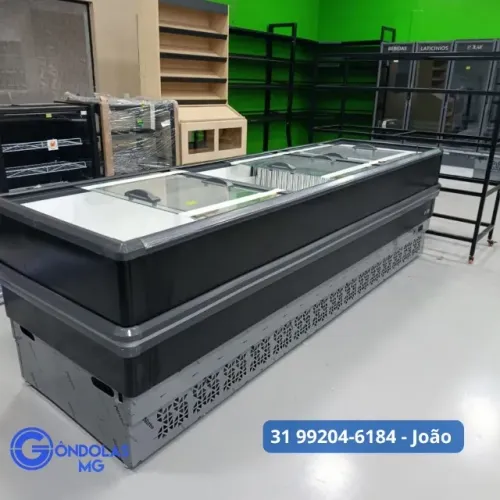 Ilha de congelados para supermercado distribuidoras 