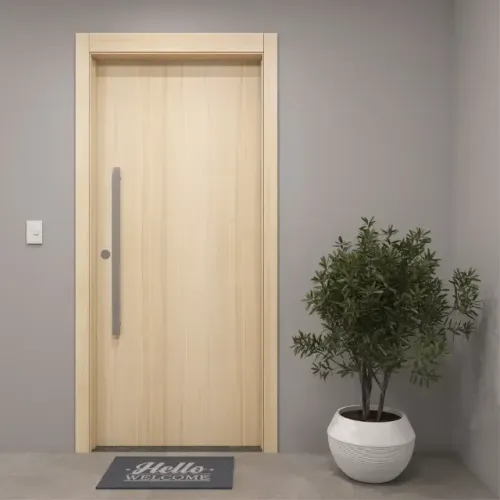 Kit Porta Madeira Pivotante Direito|Esquerdo Marfim 210x90cm Sarrafeada