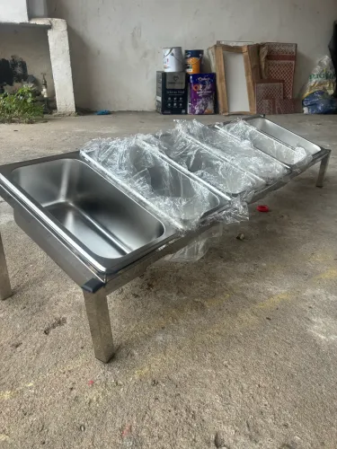 Condimentadora/Pizzarola Mesa Inox 6 Cubas 1/4 