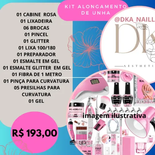 KIT PARA ALONGAMENTO DE UNHA 