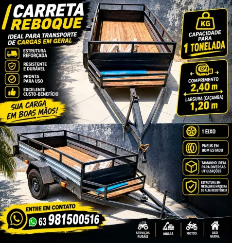 Carretinha - Reforçada 1Ton