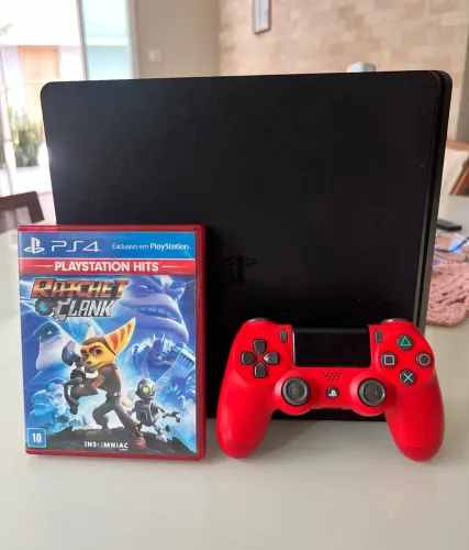 PS4 Slim 500GB + 19 Jogos Comprados + Controle | Completo | no cartão em até 18x