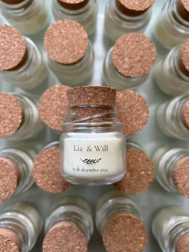 Vela aromática lembrancinha personalizada