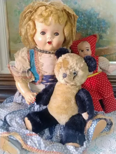Urso panda de brinquedo antigo