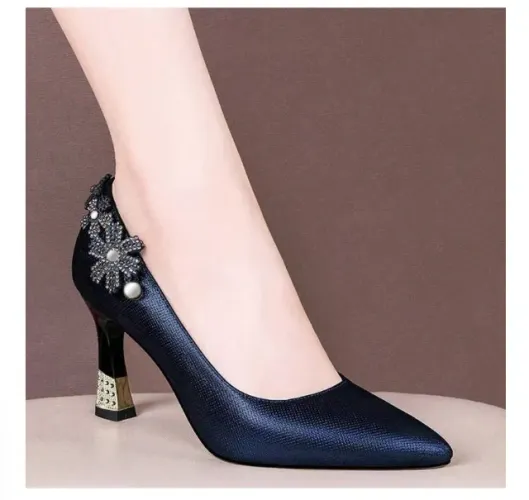 SCARPIN FEMININO ELEGANTE AZUL