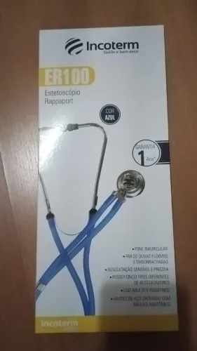 Estetoscópio Incoterm ER100 Novo na Caixa - Nunca Usado