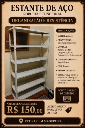 estante de ferro 6 andares