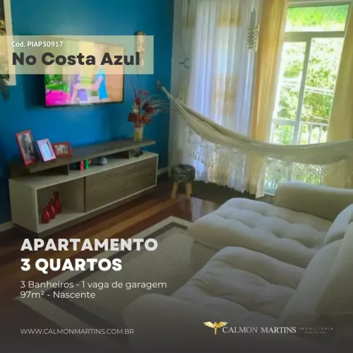 Apartamento 3 quartos com uma suíte , varanda