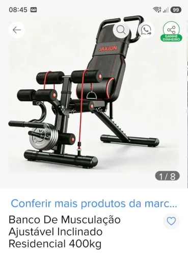 Banco de musculação ajustável