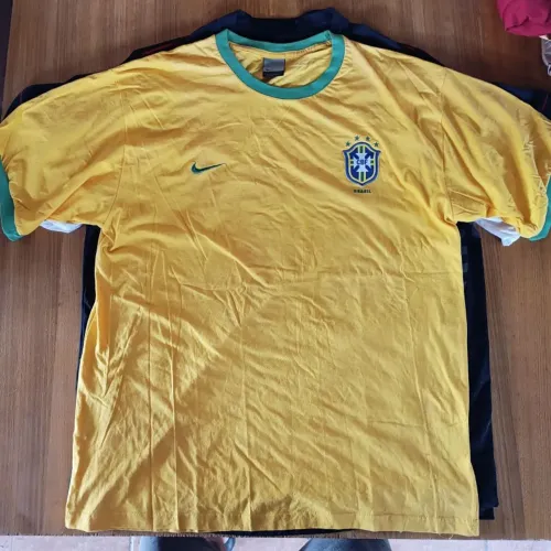 camisa original 1998 cbf seleção brasileira nike amarela tamanho m algodão brasil