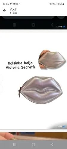 Bolsinha Victoria s Secret Prateada Colecionavel