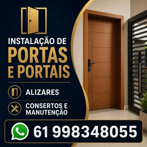 Instalação de Portas, portais, fechaduras e alizares