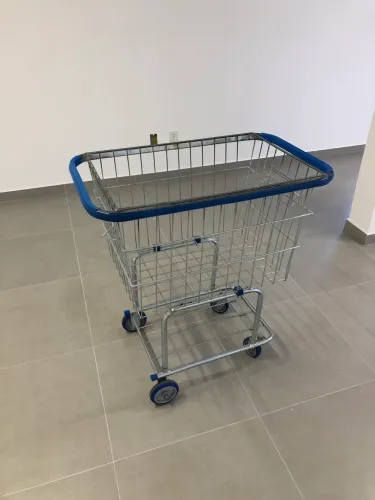 Carrinho de compras condomínio 140 litros galvanizado 