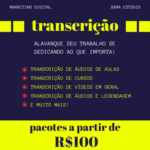 Transcrição de áudio e vídeo