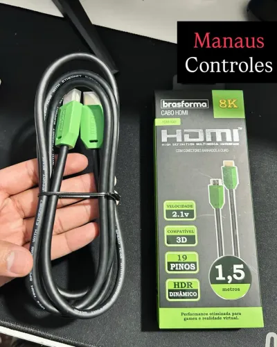 Cabo Hdmi 8K versão 2.1 de 1,5m Brasforma