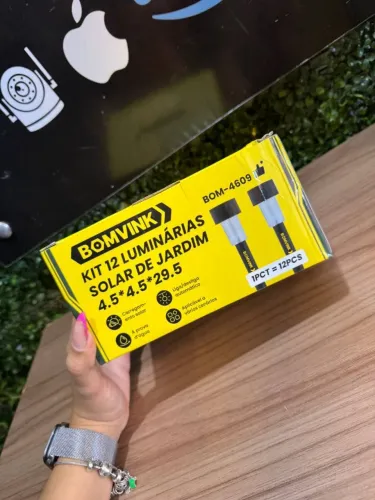 Kit 12 Luminárias Solar de Jardim BOM-4609 BOMVINK